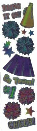 Cheerleader Stickers by Hambly Studios