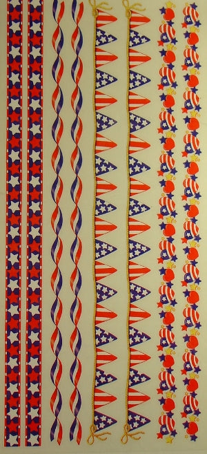 Americana Border Stickers by Sandylion Sticker Designs