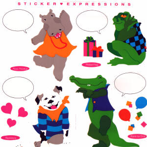 Animal Expressions Stickers by Mrs. Grossman's