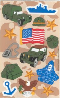 Military Stickers by Sandylion Sticker Designs