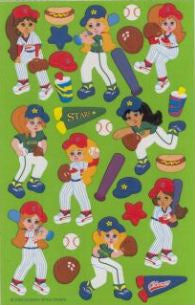 Baseball Stickers by Sandylion Sticker Designs