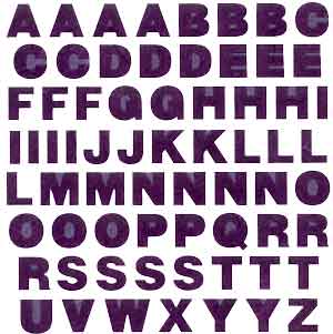 Aubergine Alphabet (Papier) Stickers by Mrs. Grossman's