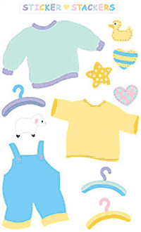 Baby Clothes Stickers by Mrs. Grossman's