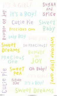 Baby Captions Multi Stickers by Mrs. Grossman's