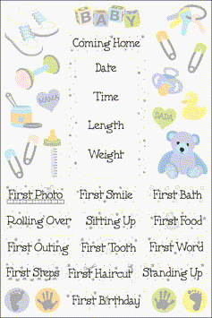 Baby Milestones Stickers by Mrs. Grossman's