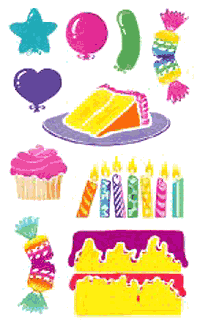 Birthday Stickers by Mrs. Grossman's