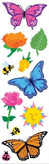Butterflies and Flowers Stickers by Mrs. Grossman's