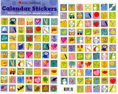 Calendar Stickers Stickers by Mrs. Grossman's