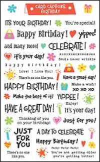 Birthday Card Captions Stickers by Mrs. Grossman's