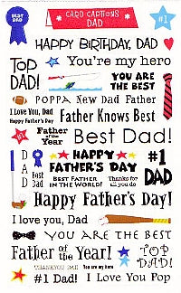 Dad Card Captions Stickers by Mrs. Grossman's