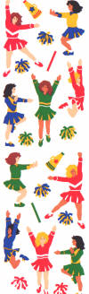 Cheerleaders Stickers by Mrs. Grossman's