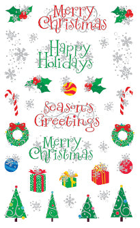 Christmas Holiday (Refl) Stickers by Mrs. Grossman's