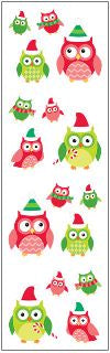 Christmas Owls Stickers by Mrs. Grossman's