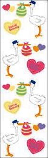 Chubby Stork Stickers by Mrs. Grossman's