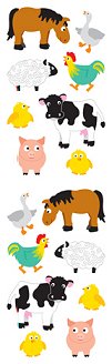 Chubby Farm Animals Stickers by Mrs. Grossman's