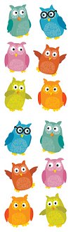 Chubby Owls Stickers by Mrs. Grossman's