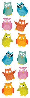Chubby Owls Stickers by Mrs. Grossman's