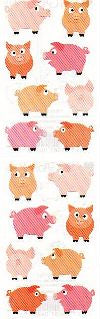 Chubby Pigs Stickers by Mrs. Grossman's