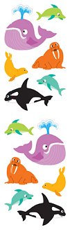 Chubby Sea Mammals Stickers by Mrs. Grossman's