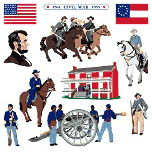 Civil War Stickers by Mrs. Grossman's