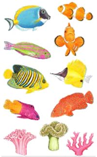 Coral Reef Fish Stickers by Mrs. Grossman's