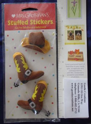 Cowboy Boots (Stuffed) Stickers by Mrs. Grossman's