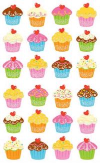 Cupcake Bonanza (Refl) Stickers by Mrs. Grossman's