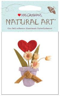 Daisy Heart Pot (3D Natural Art) Stickers by Mrs. Grossman's