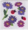 Daisies with Ladybugs Stickers by Sandylion Sticker Designs