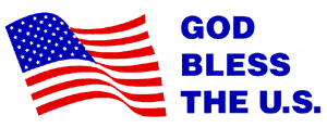 God Bless the U.S. (Bumper Sticker) Stickers by Mrs. Grossman's