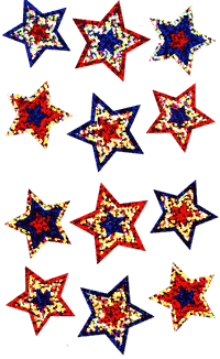 Great American Stars (Spkl) Stickers by Mrs. Grossman's