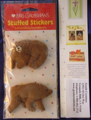 Grizzly Bears (Stuffed) Stickers by Mrs. Grossman's