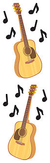 Guitar Stickers by Mrs. Grossman's