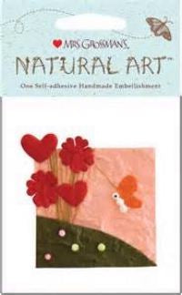 Heart Flowers W/Butterfly (3D Natural Art) Stickers by Mrs. Grossman's