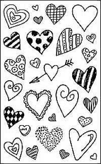 Hearts Stickers by Mrs. Grossman's