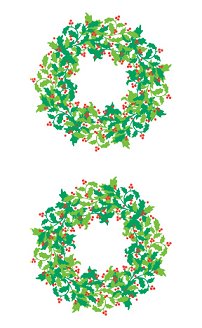 Holly Berry Wreath (Refl) Stickers by Mrs. Grossman's
