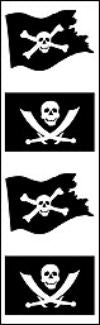 Jolly Roger Stickers by Mrs. Grossman's
