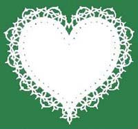 Lace Heart Stickers by Mrs. Grossman's