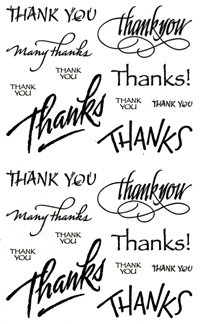 Many Thanks Stickers by Mrs. Grossman's