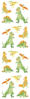 Micro Dinos II Stickers by Mrs. Grossman's