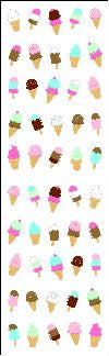 Micro Ice Cream Treats (Spkl) Stickers by Mrs. Grossman's