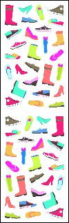 Micro Shoes And Boots (Spkl) Stickers by Mrs. Grossman's