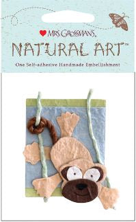 Monkey (3D Natural Art) Stickers by Mrs. Grossman's