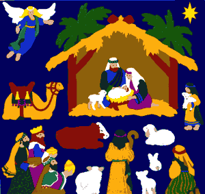 Nativity Stickers by Mrs. Grossman's