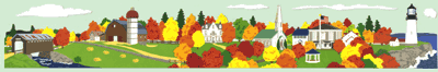New England Village Fall Stickers by Mrs. Grossman's