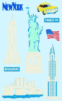 New York Stickers by Mrs. Grossman's