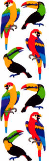 Parrots Stickers by Mrs. Grossman's