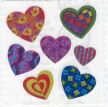Hearts Funky Assorted Stickers by Sandylion Sticker Designs