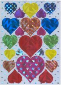 Hearts Stickers by Sandylion Sticker Designs