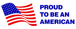 Proud to be American (Bumper Sticker) Stickers by Mrs. Grossman's